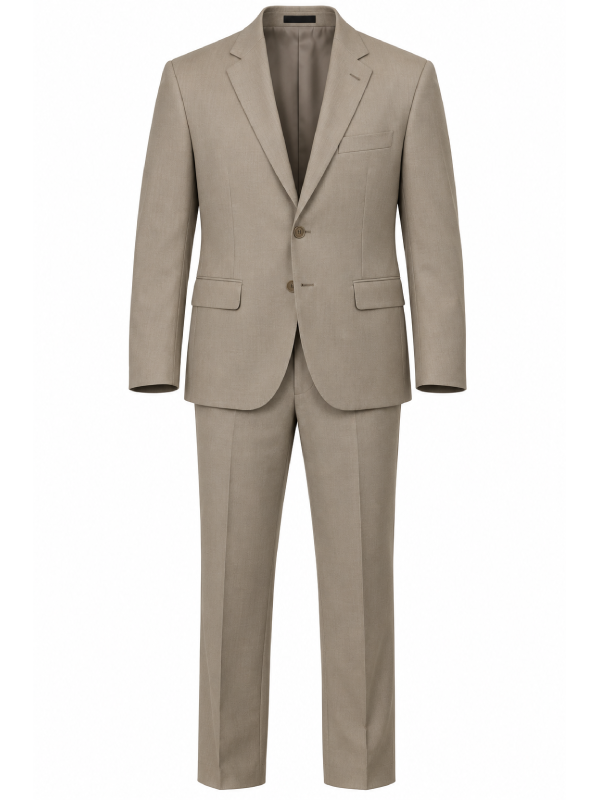 Robert Pattinson tan blazer trousers