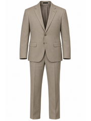 Robert Pattinson tan blazer trousers