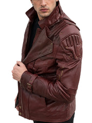 Guardians of the Galaxy Peter Quill buckle strap leather coat