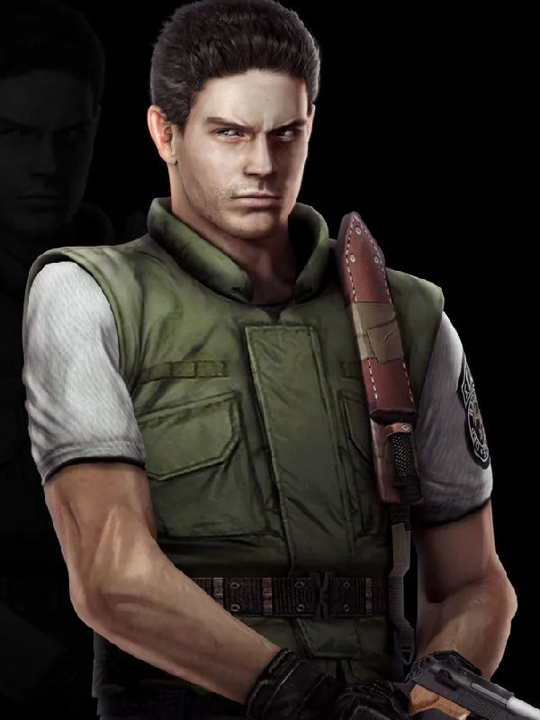 Chris Redfield Resident Evil olive padded gilet