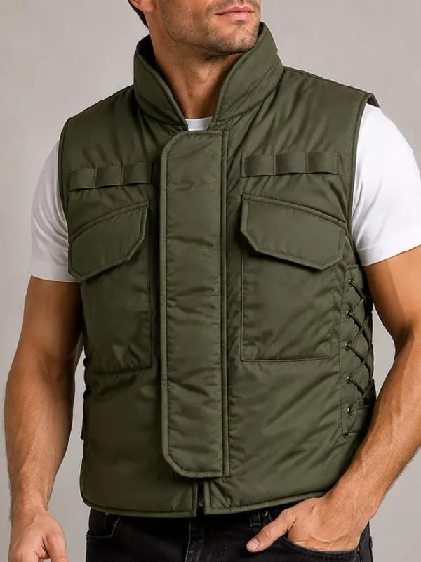 Resident Evil Chris Redfield lace-up side puffer vest