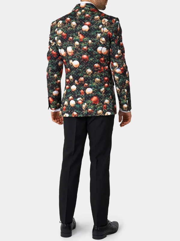 Christmas lights ornament print jacket