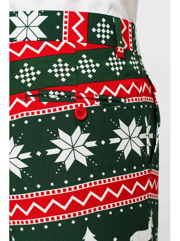Christmas tree zigzag stripe print suit