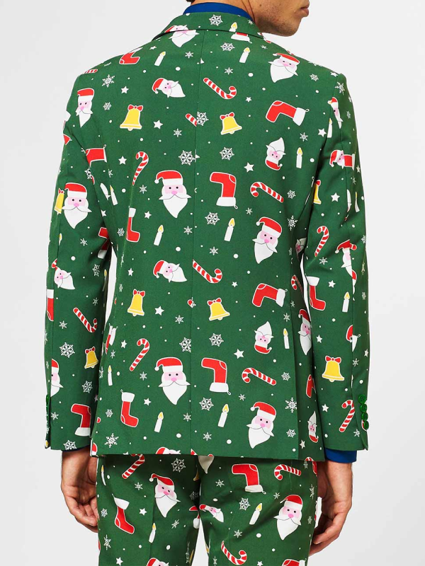 Christmas Santa stocking bell print jacket