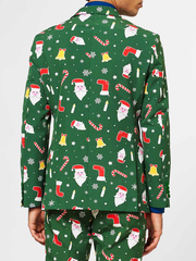 Christmas Santa stocking bell print jacket