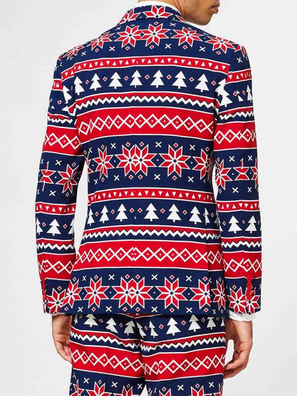 Christmas snowflake pine tree print jacket
