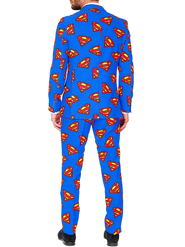 George Reeves Superman blue emblem blazer with tie