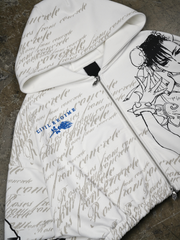 Chun-Li Street Fighter hoodie front print close up detail