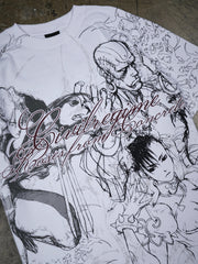 Civil Regime Roses From Concrete sketch tee close up front