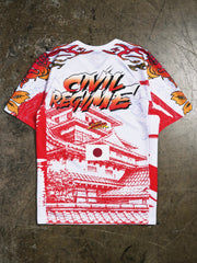Civil Regime Street Fighter Ryu jersey back flat lay temple graphic