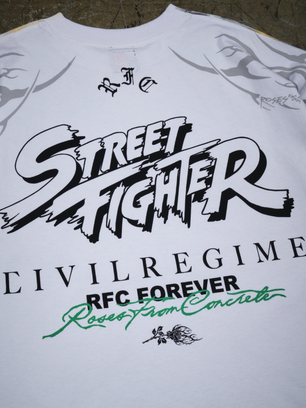 Civil Regime Street Fighter tee back logo close up