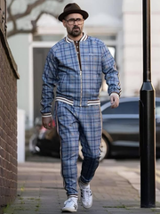 Plaid Coach Colin Farrell zip jacket and trousers