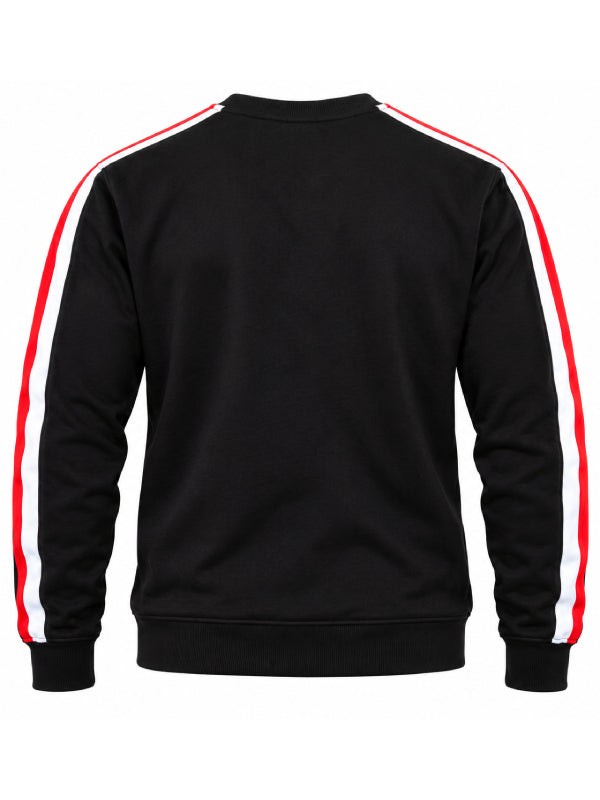 Mass Effect plain black sweatshirt with striped sleeves