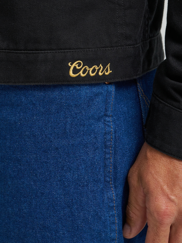 coors banquet embroidered hem detail
