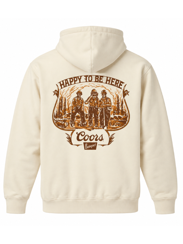 Seager Coors Banquet hoodie back flat lay Hotshots graphic