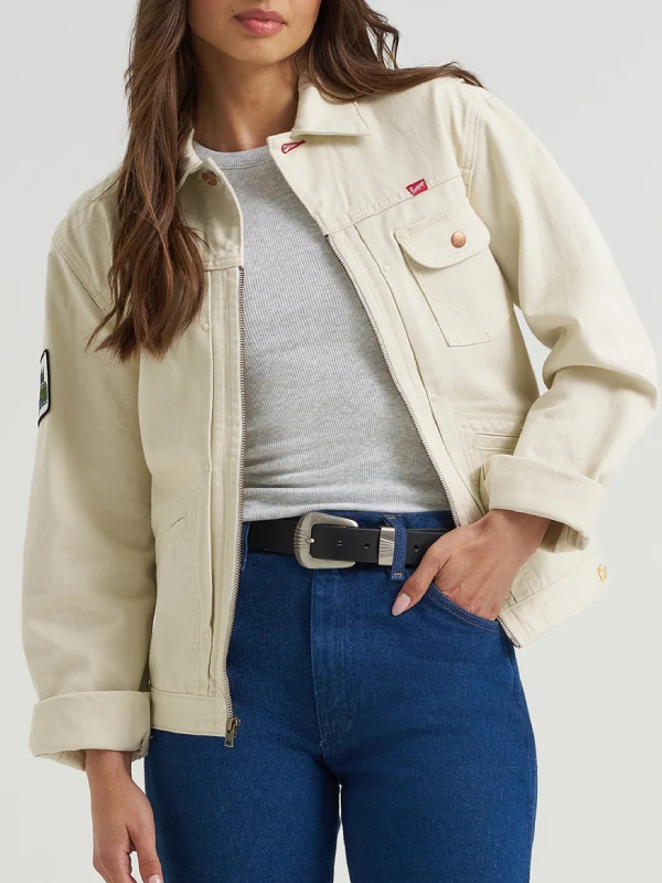 coors rodeo ivory trucker jacket