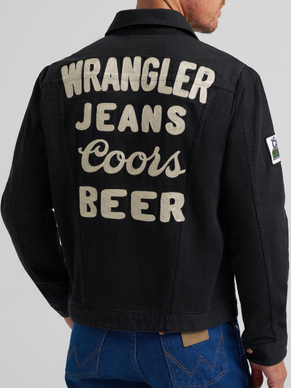 wrangler jeans coors beer lettering