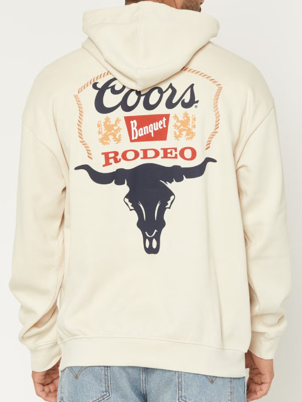 Coors Banquet Rodeo steerhead hoodie back view