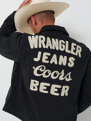 wrangler coors beer embroidery jacket