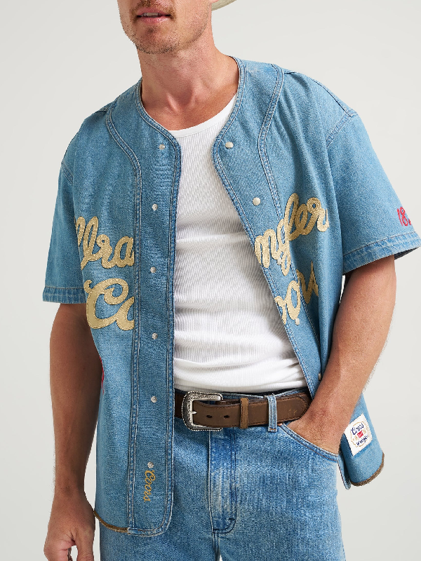 coors banquet snap button jersey