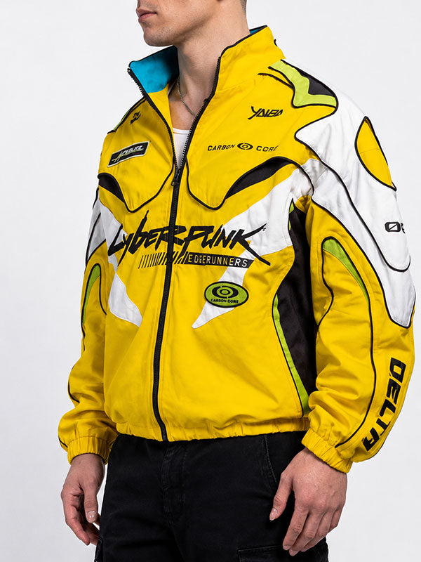 David Martinez racing jacket angled view Yaiba Carbon-Core print