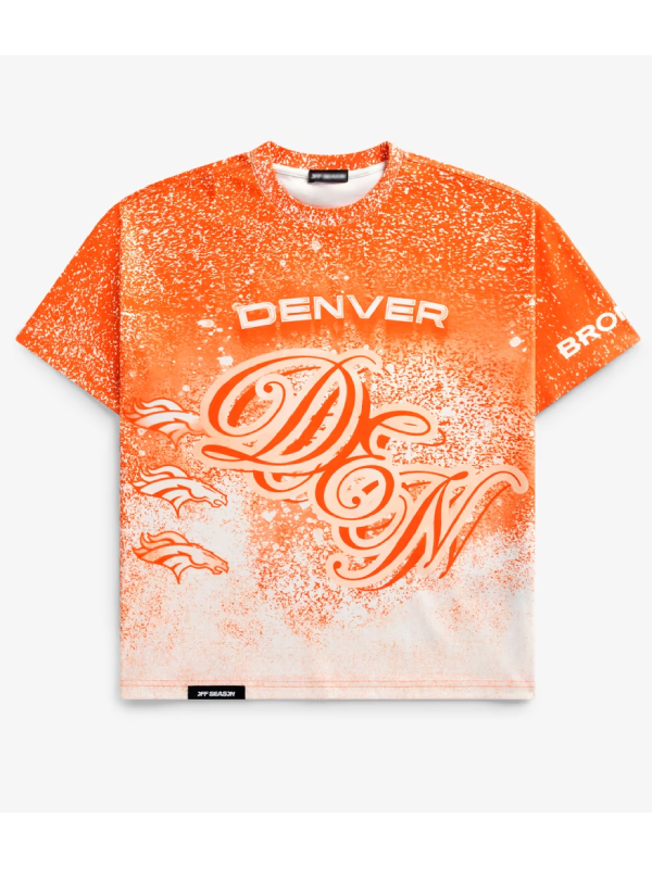 Denver Broncos DEN sublimation print shirt front flat lay