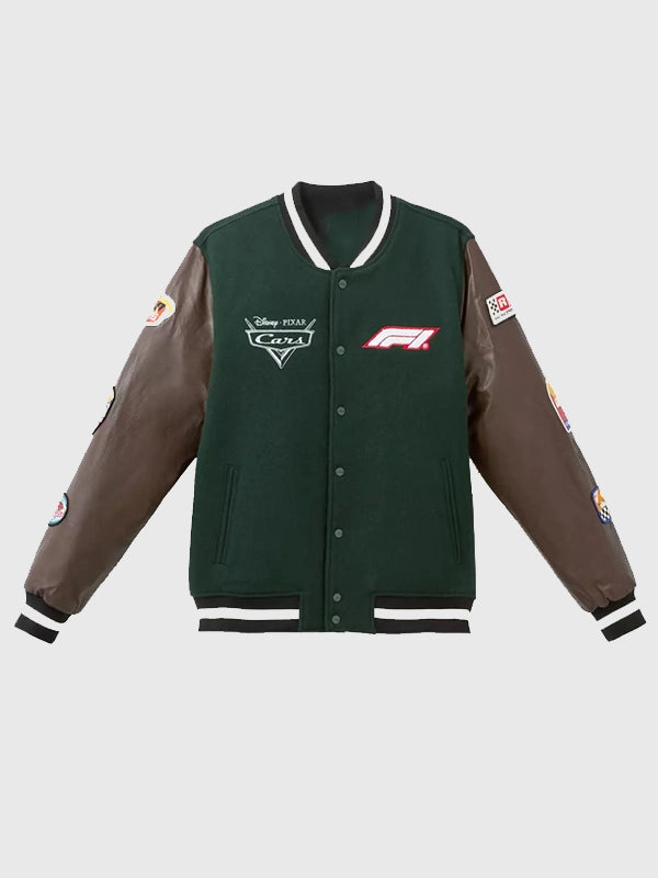 Lightning McQueen Formula 1 95 varsity jacket back print