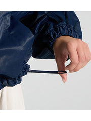 Dodgers navy jacket sleeve cuff drawcord adjustable detail close up
