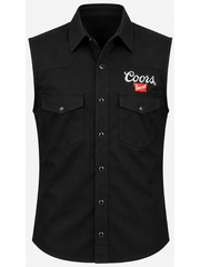 Outer Banks Rafe Cameron black snap vest flat lay front