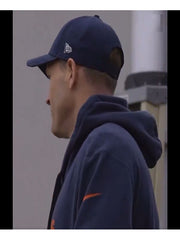 football coach blue hoodie