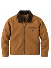 Carhartt Ford corduroy collar zip brown canvas jacket