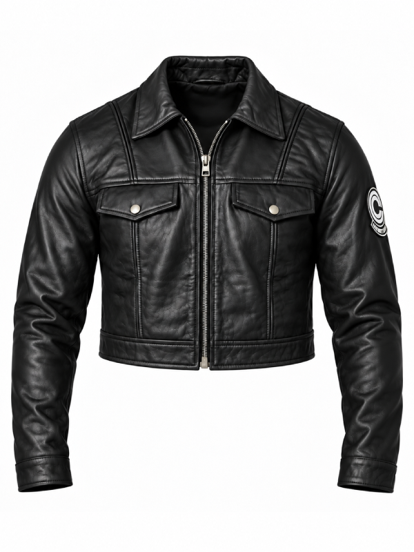 Mirai Trunks black cropped anime jacket