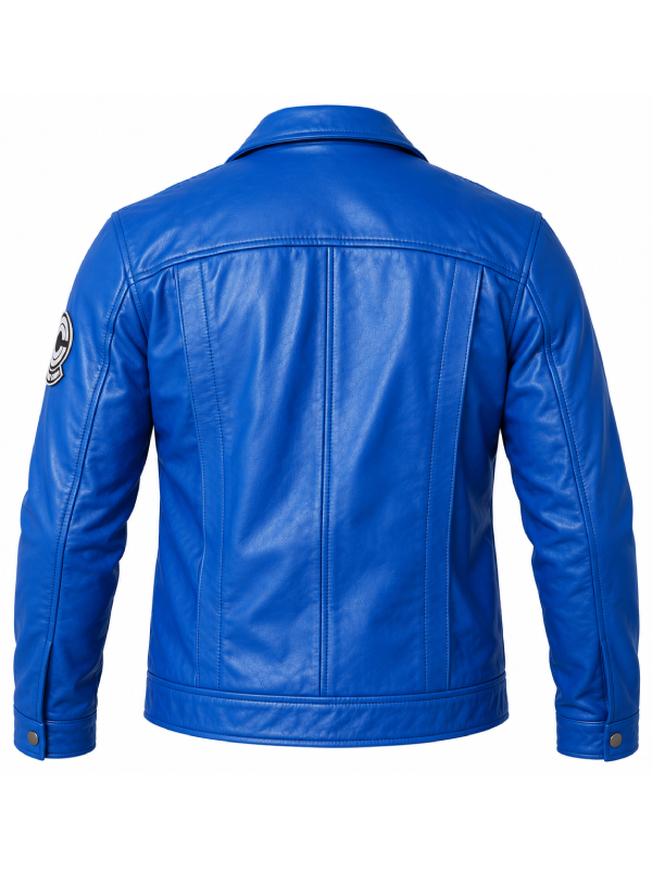 Mirai Trunks sleeve patch leather jacket