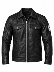 Black anime leather jacket Mirai Trunks DBZ fans