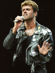 George Michael studded black leather jacket