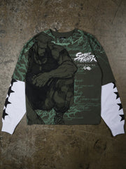 Guile Street Fighter Civil Regime tee front view flat lay