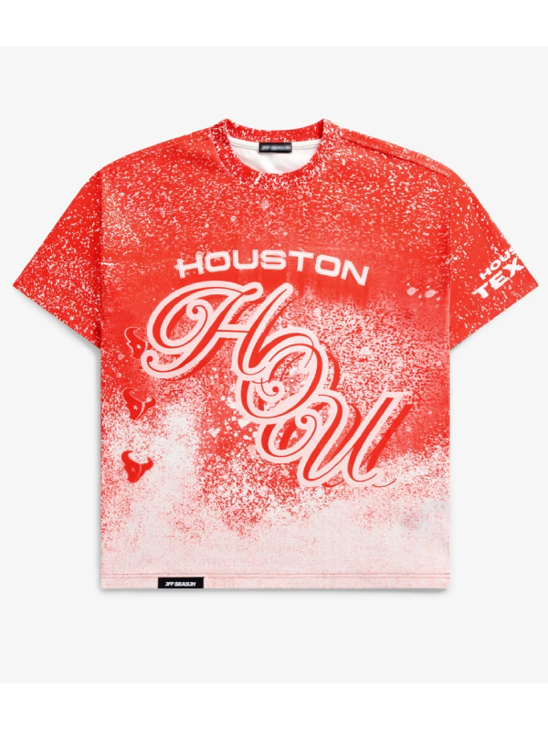Houston Texans HOU sublimation print shirt front flat lay