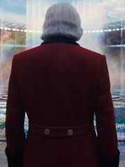 President Snow Sunrise on the Reaping red coat back view