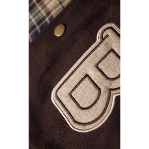 Handmade Hotline Jacket - Brown B logo Varsity Cosplay Costume