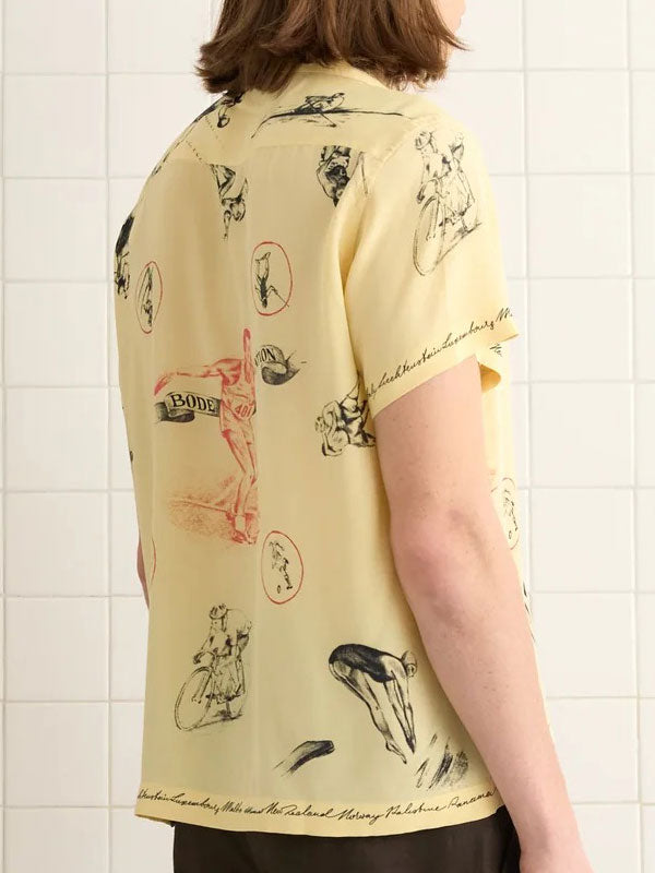 Paul Baker Adults S02 print shirt back view close up