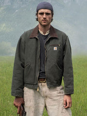 Jacob Elordi Hig The Dog Stars olive canvas jacket front view field