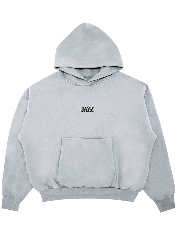 Grey pullover cotton hoodie