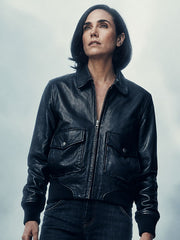 Jennifer Connelly Dark Matter black leather jacket close up dramatic scene