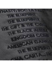 Jay Z discography embossed leather lining detail close up