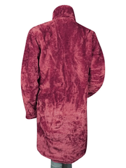 Soft Jodie Comer Killing Eve magenta fur coat