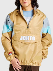 Pokémon Johto Region jacket close up front view male model