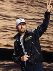 Kade Auberon Star Wars Starfighter jacket front view stage