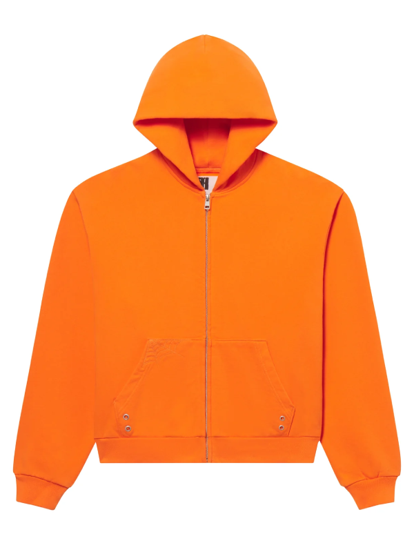 Orange King Spider hooded zip sweatshirt