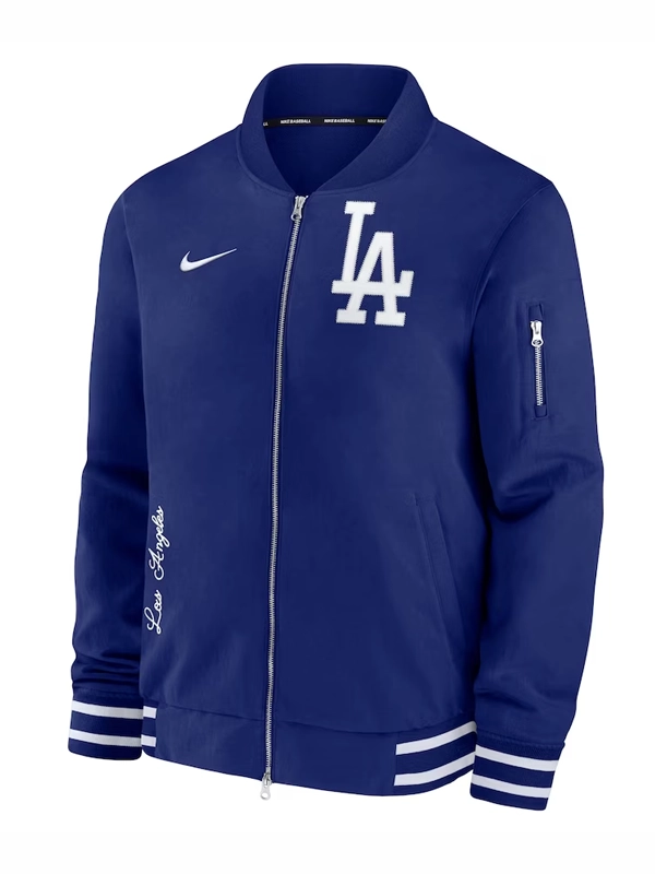 LA Dodgers blue rib collar jacket