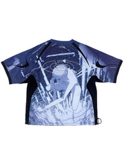 Lucy Cyberpunk Edgerunners jersey back flat lay graphic print
